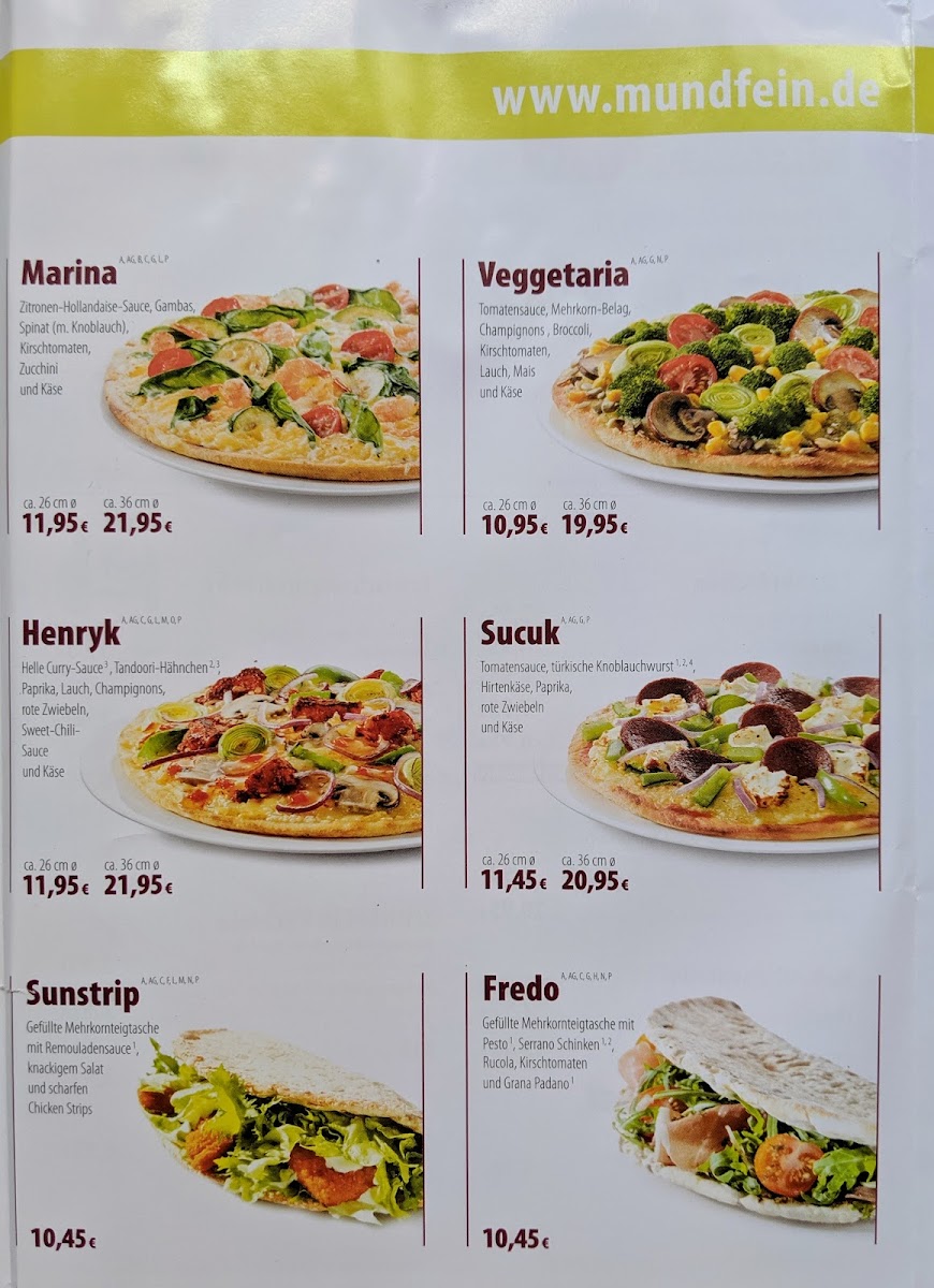 Menu Mundfein Pizzawerkstatt Hamburg-Bergstedt-3